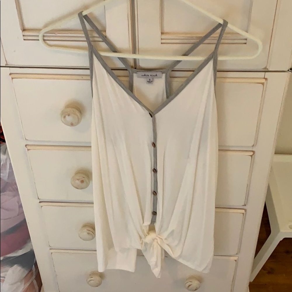 button down tank top